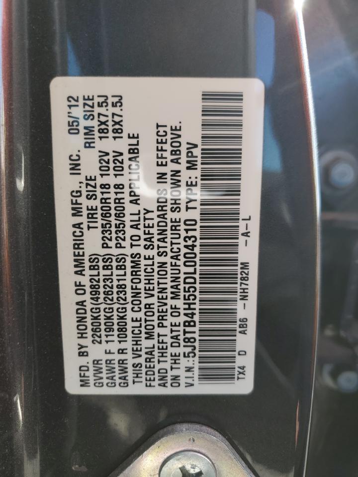 2013 Acura Rdx Technology VIN: 5J8TB4H55DL004310 Lot: 80778205