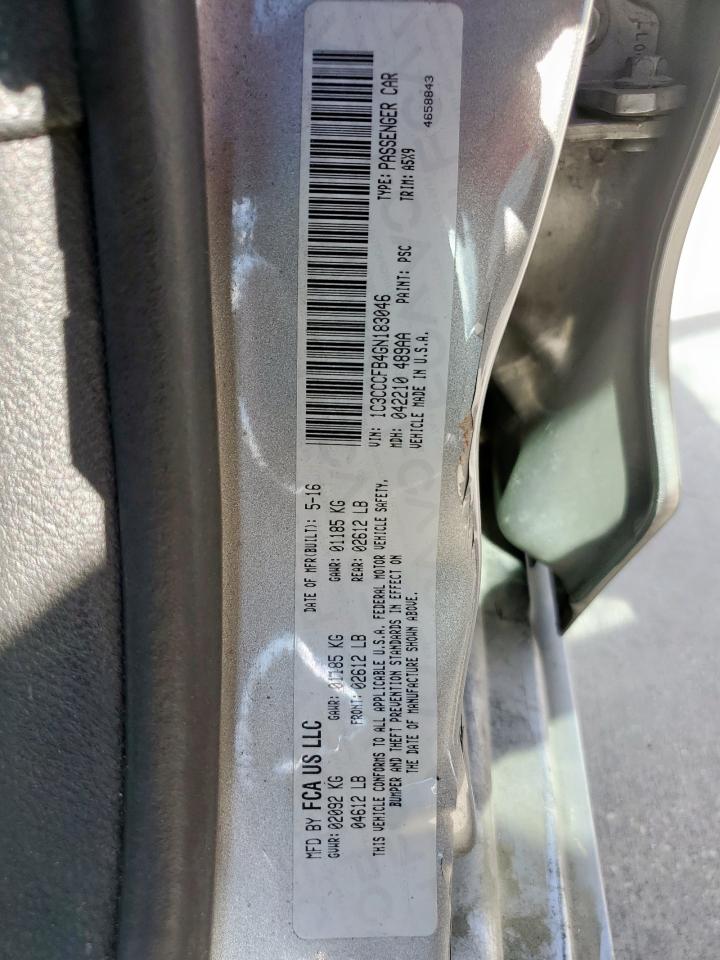 2016 Chrysler 200 Lx VIN: 1C3CCCFB4GN183046 Lot: 84482545