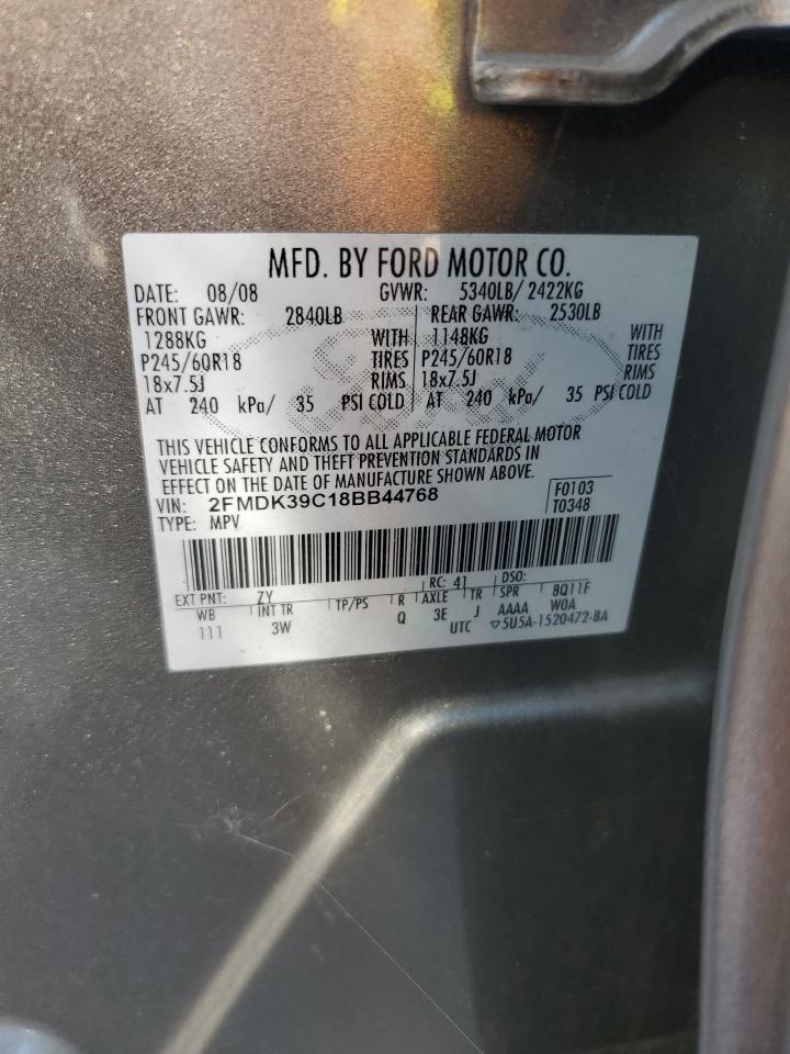 2008 Ford Edge Limited VIN: 2FMDK39C18BB44768 Lot: 84451865