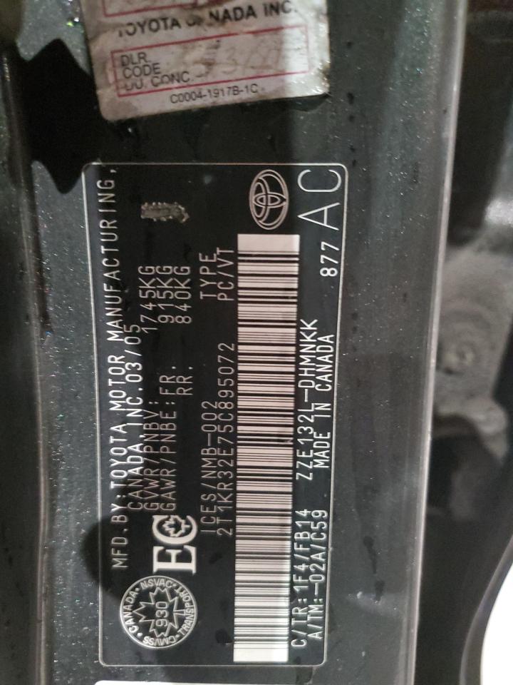 2005 Toyota Corolla Matrix Xr VIN: 2T1KR32E75C895072 Lot: 81370565