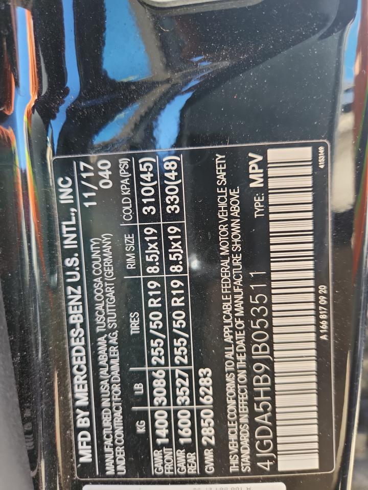 2018 Mercedes-Benz Gle 350 4Matic VIN: 4JGDA5HB9JB053511 Lot: 90275915