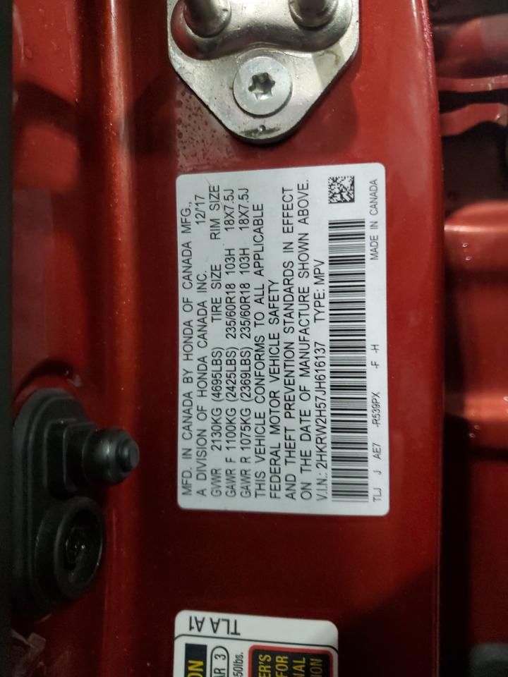 2018 Honda Cr-V Ex VIN: 2HKRW2H57JH616137 Lot: 89576365