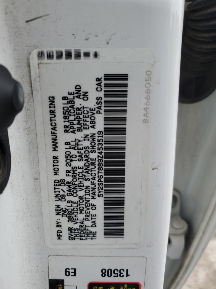 2009 Pontiac Vibe VIN: 5Y2SP67889Z453519 Lot: 87477725