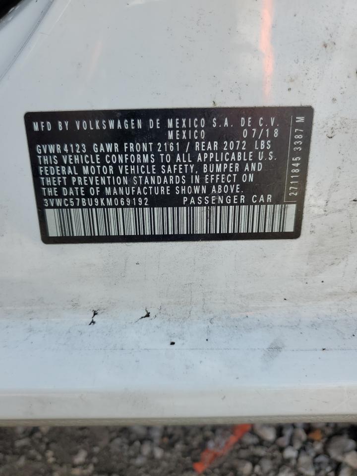 2019 Volkswagen Jetta S VIN: 3VWC57BU9KM069192 Lot: 85818985