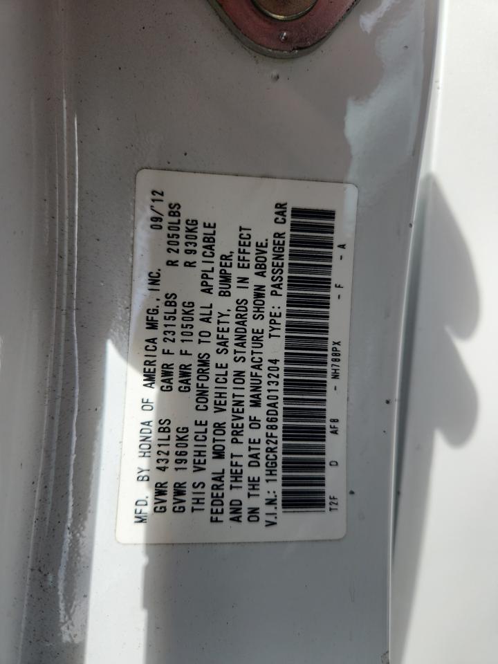 2013 Honda Accord Exl VIN: 1HGCR2F86DA013204 Lot: 84603165