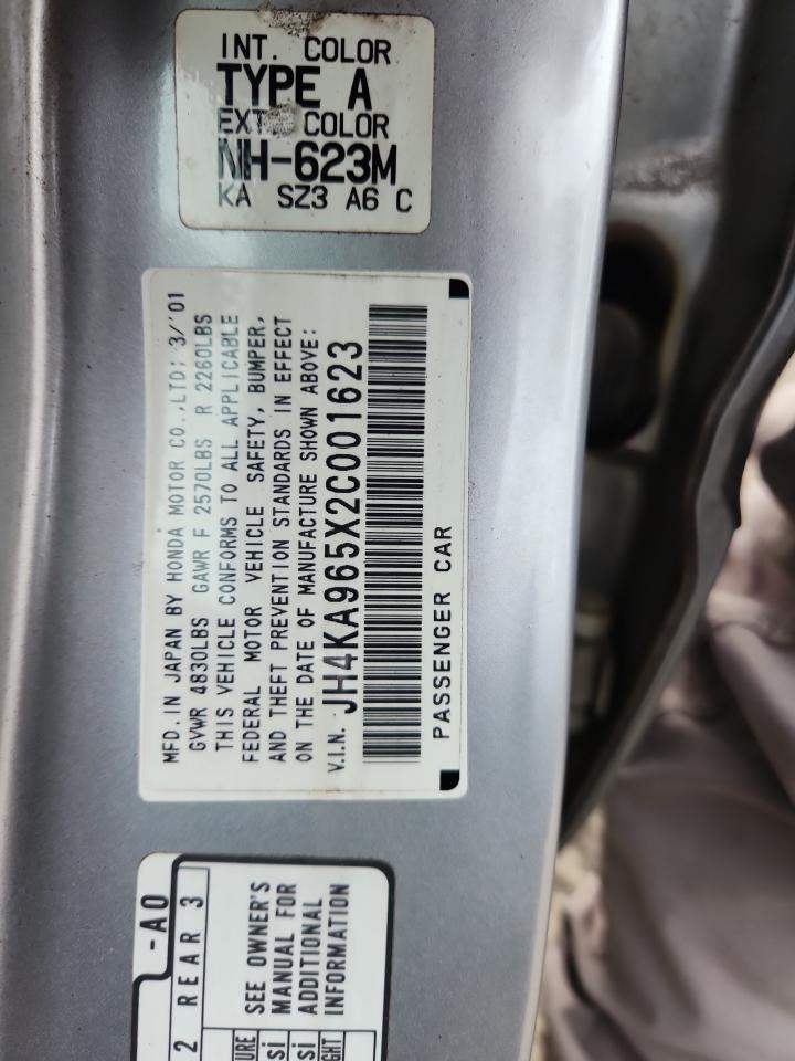 2002 Acura 3.5Rl VIN: JH4KA965X2C001623 Lot: 86440395