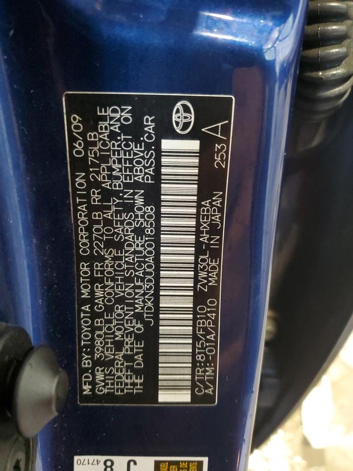 2010 Toyota Prius VIN: JTDKN3DU0A0018508 Lot: 85600635