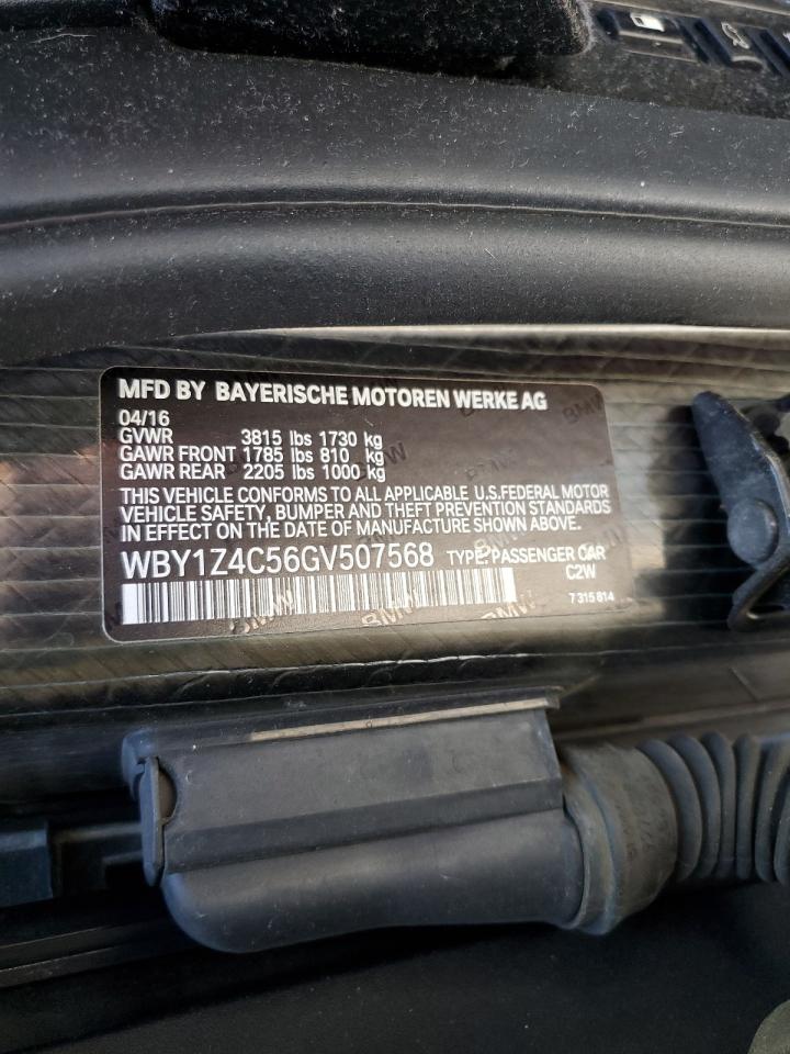 2016 BMW I3 Rex VIN: WBY1Z4C56GV507568 Lot: 82361155