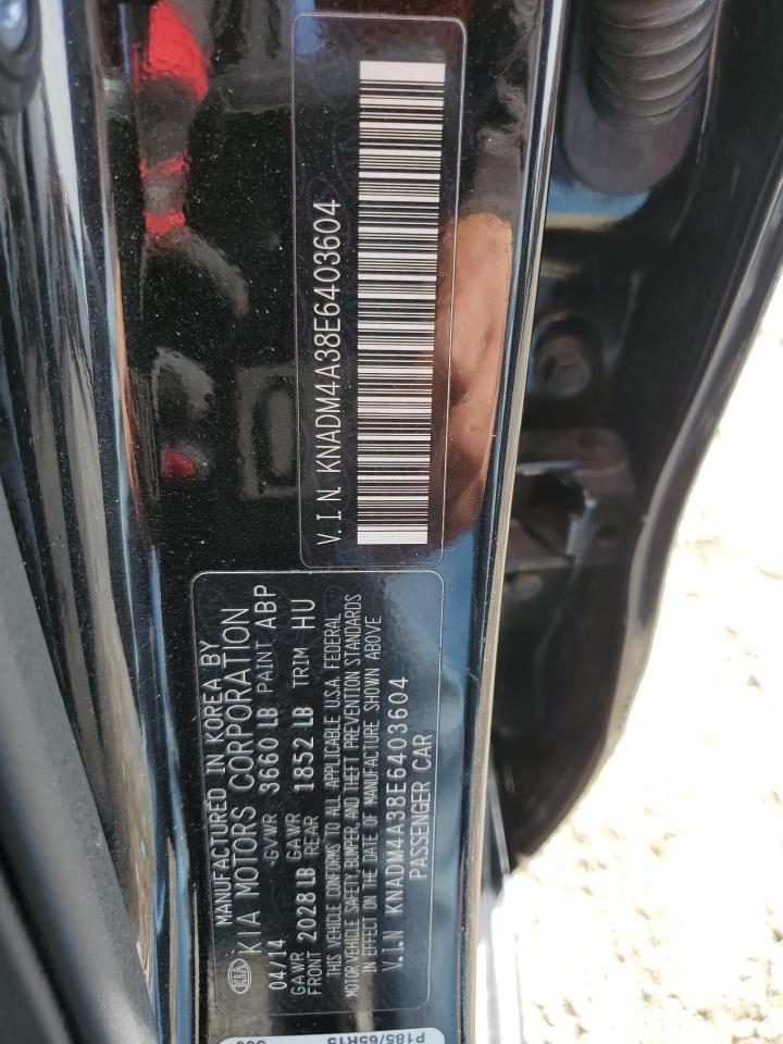 2014 Kia Rio Lx VIN: KNADM4A38E6403604 Lot: 85690265