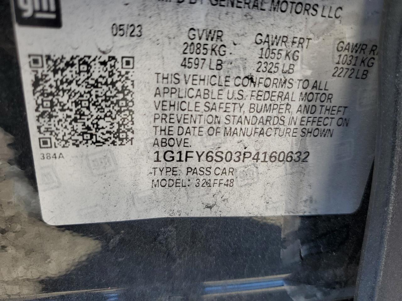 2023 Chevrolet Bolt Euv Lt VIN: 1G1FY6S03P4160632 Lot: 86228315