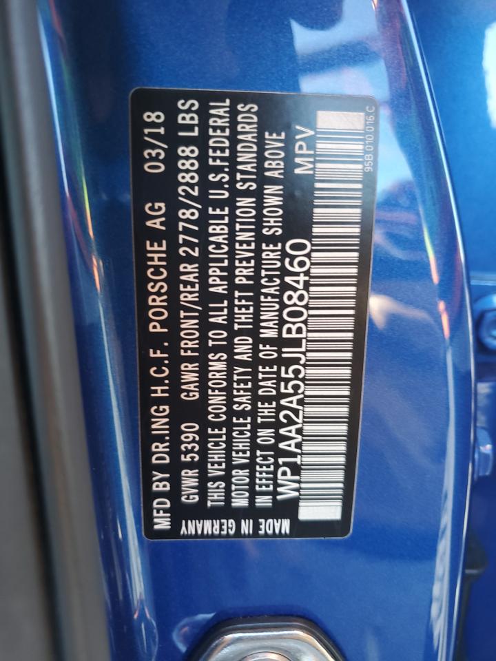 2018 Porsche Macan VIN: WP1AA2A55JLB08460 Lot: 84914845