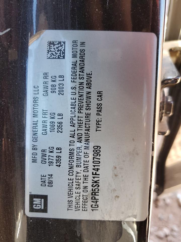 2015 Buick Verano Convenience VIN: 1G4PR5SK1F4107989 Lot: 82752485