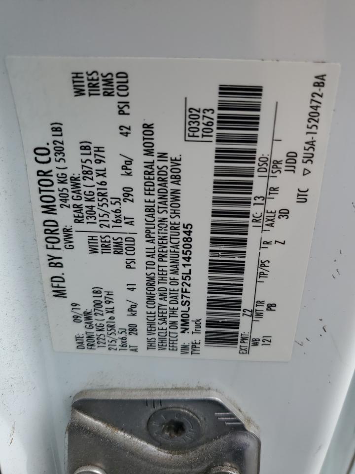 2020 Ford Transit Connect Xlt VIN: NM0LS7F25L1450845 Lot: 93359725