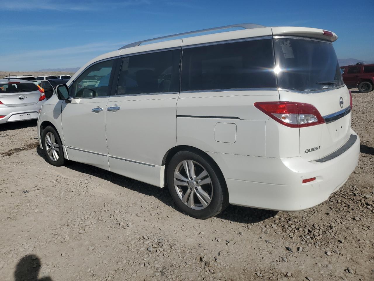 2013 Nissan Quest S white van gas JN8AE2KP2D9062436 photo #3