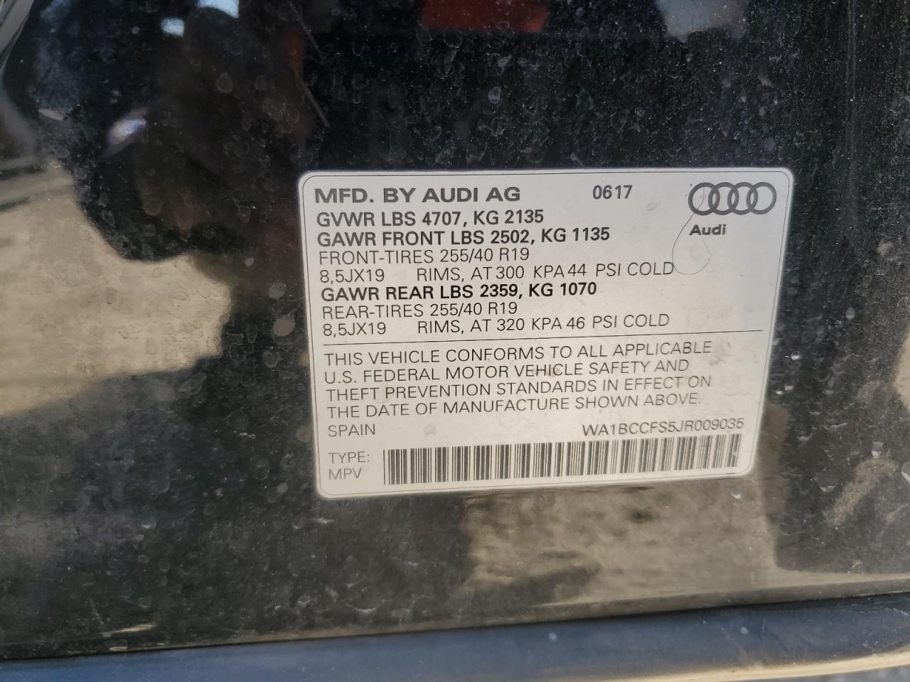 2018 Audi Q3 Premium VIN: WA1BCCFS5JR009035 Lot: 84272305