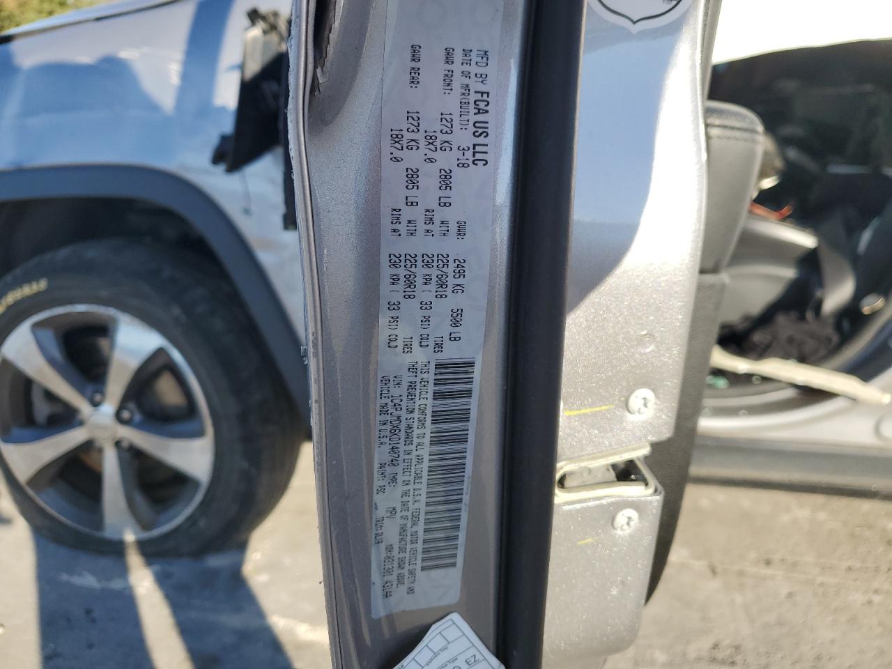 2019 Jeep Cherokee Limited VIN: 1C4PJMDX6KD140740 Lot: 84818855