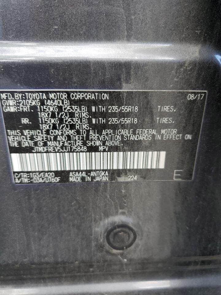 2018 Toyota Rav4 Limited VIN: JTMDFREV5JJ175848 Lot: 86274645