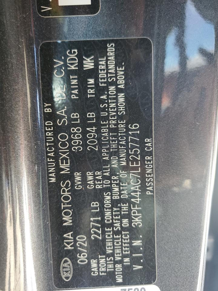 2020 Kia Forte Gt VIN: 3KPF44AC7LE257716 Lot: 86887655