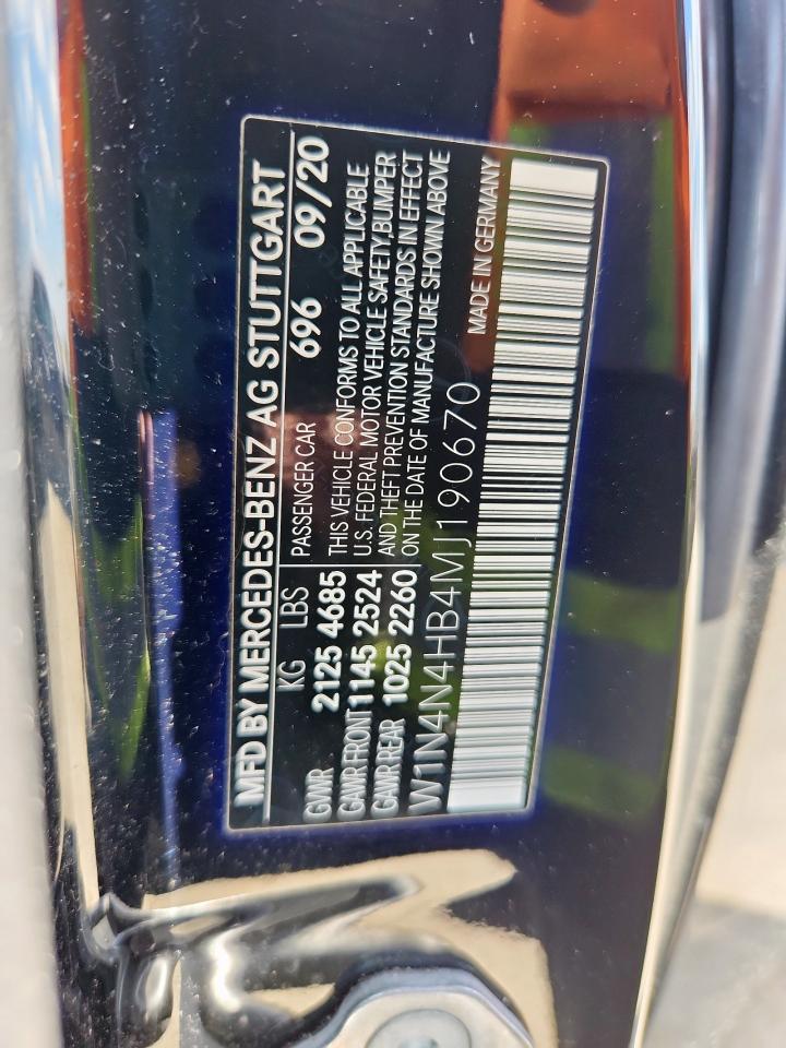 2021 Mercedes-Benz Gla 250 4Matic VIN: W1N4N4HB4MJ190670 Lot: 81937845