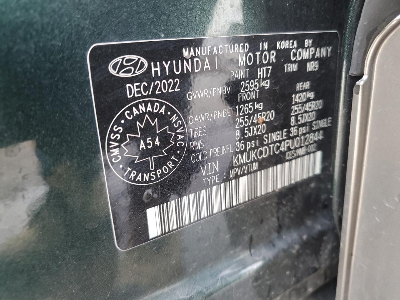 2023 Genesis Gv60 Advanced VIN: KMUKCDTC4PU012844 Lot: 89459655