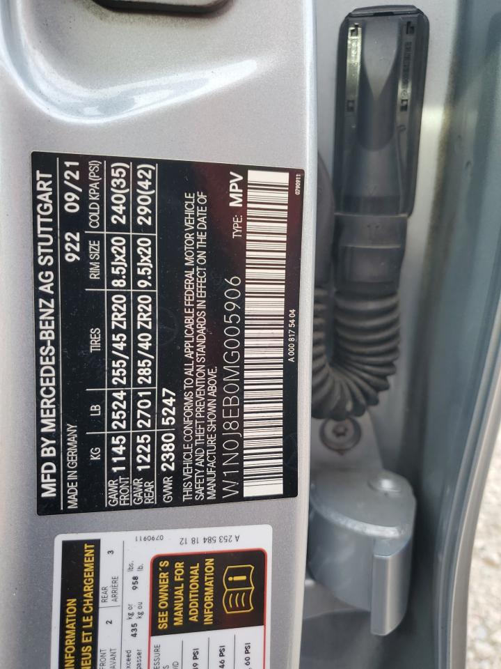 2021 Mercedes-Benz Glc Coupe 300 4Matic VIN: W1N0J8EB0MG005906 Lot: 85557135