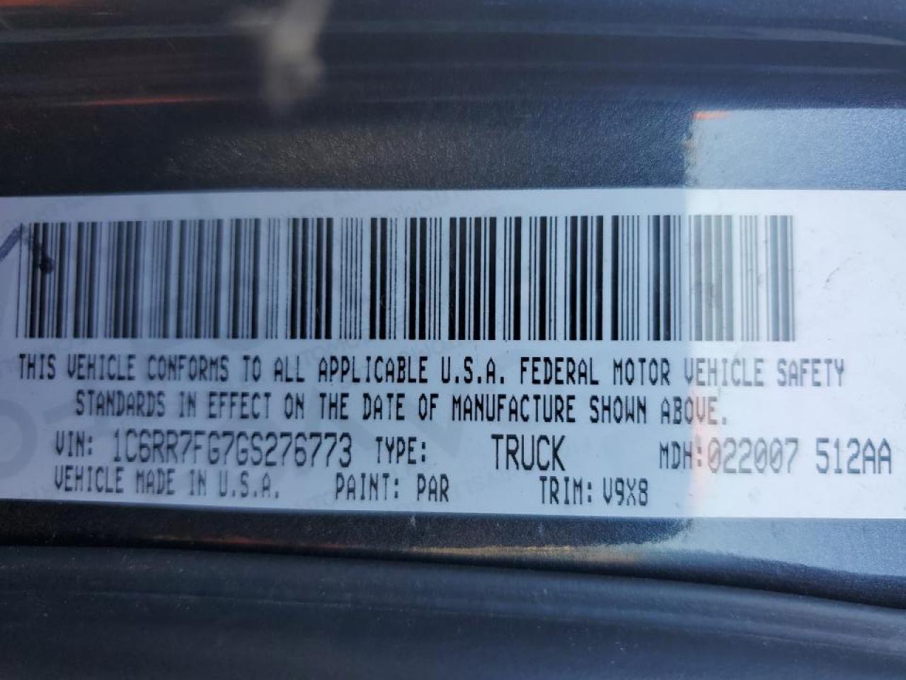 2016 Ram 1500 St VIN: 1C6RR7FG7GS276773 Lot: 84421545