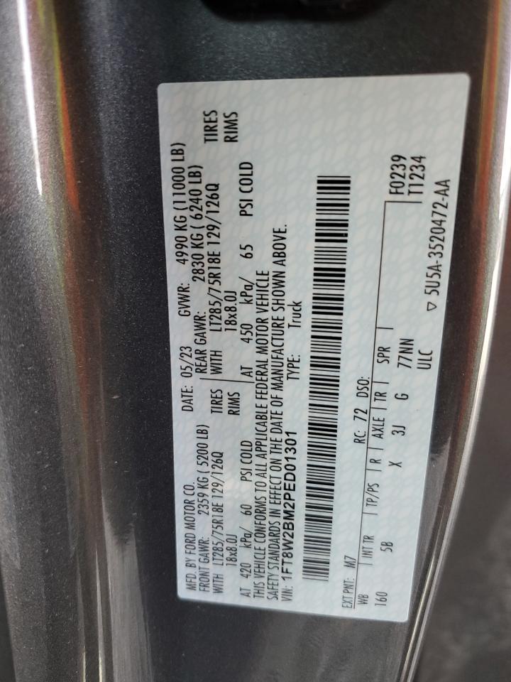 2023 Ford F250 Super Duty VIN: 1FT8W2BM2PED01301 Lot: 82694715