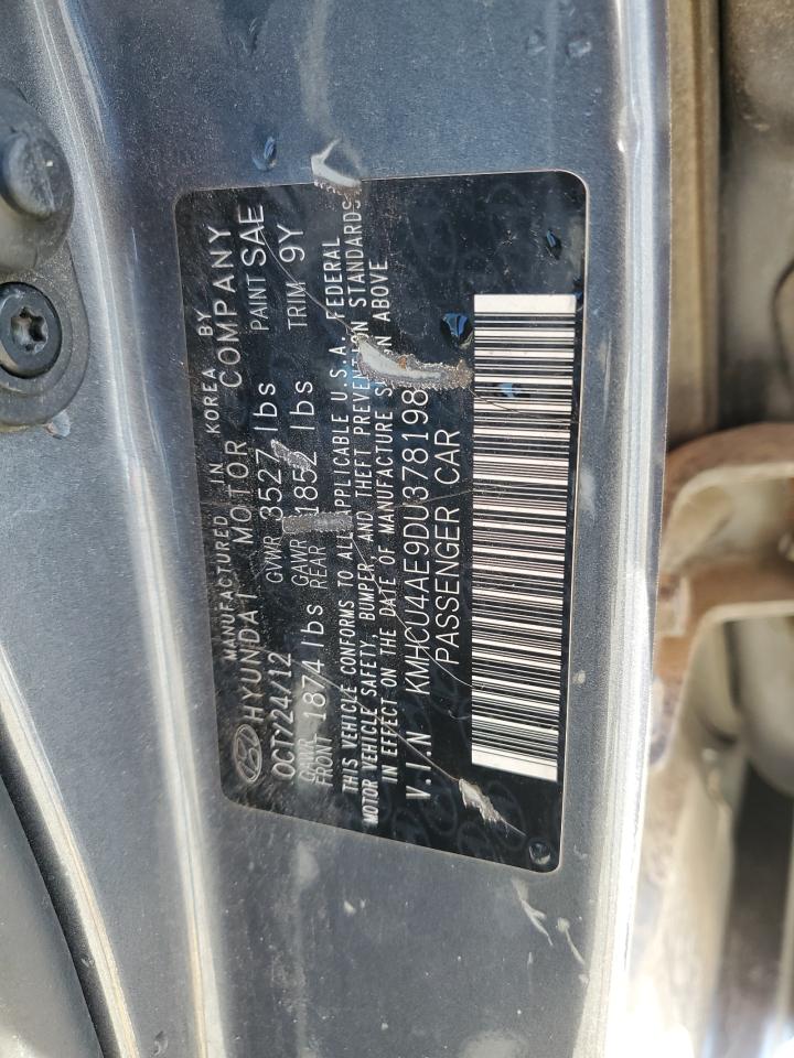 2013 Hyundai Accent Gls VIN: KMHCU4AE9DU378198 Lot: 90720085