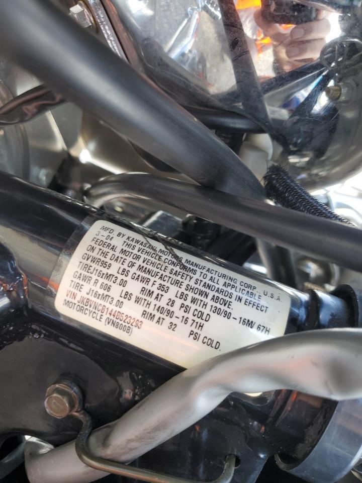 2004 Kawasaki Vn800 B VIN: JKBVNCB144B523293 Lot: 85670775