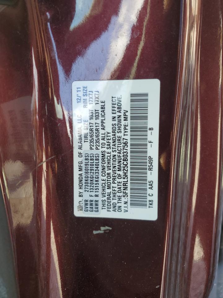 2012 Honda Odyssey Lx VIN: 5FNRL5H25CB037567 Lot: 90984835