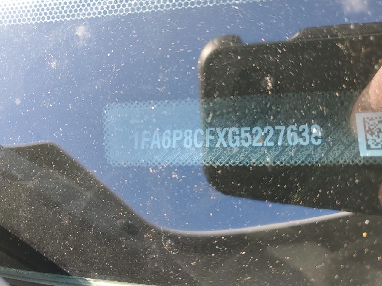 2016 Ford Mustang Gt VIN: 1FA6P8CFXG5227638 Lot: 91022465