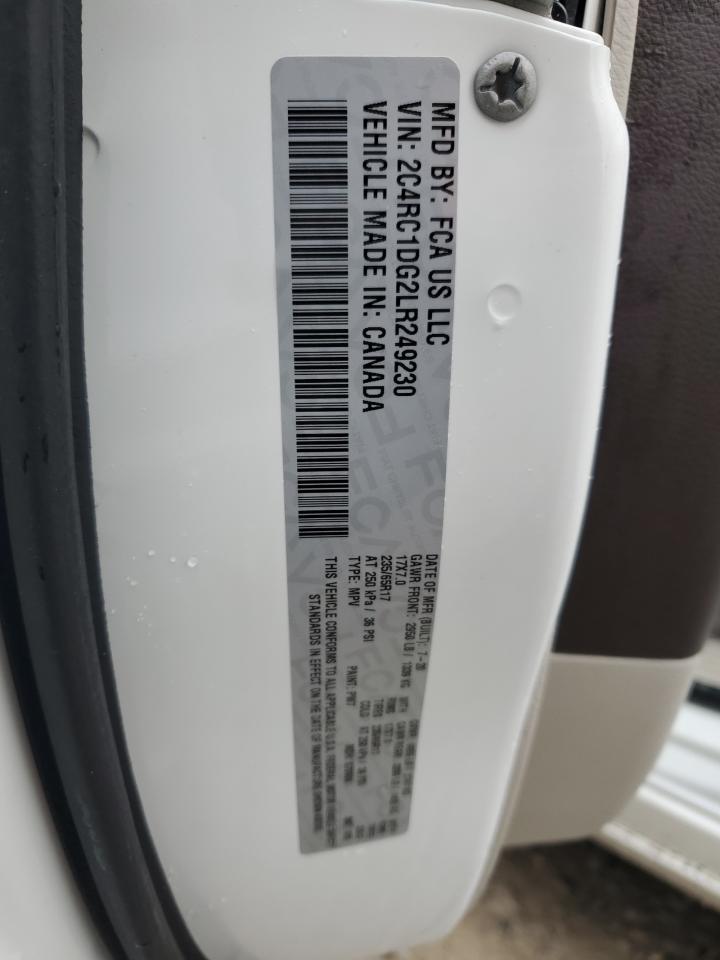 2020 Chrysler Voyager Lxi VIN: 2C4RC1DG2LR249230 Lot: 89660475