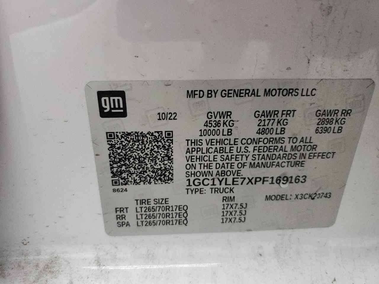 2023 Chevrolet Silverado K2500 Heavy Duty VIN: 1GC1YLE7XPF169163 Lot: 90227305