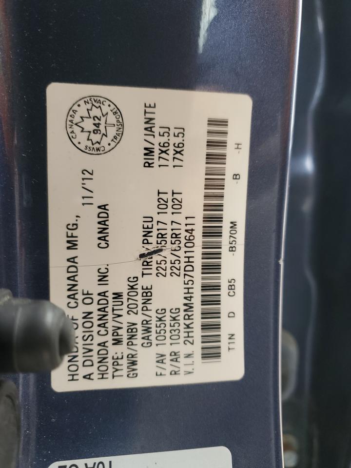 2013 Honda Cr-V Ex VIN: 2HKRM4H57DH106411 Lot: 89724475