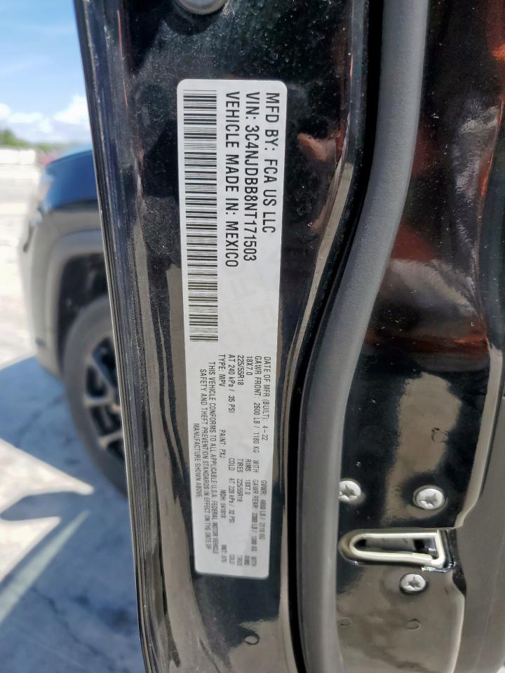 2022 Jeep Compass Latitude VIN: 3C4NJDBB8NT171503 Lot: 85672265