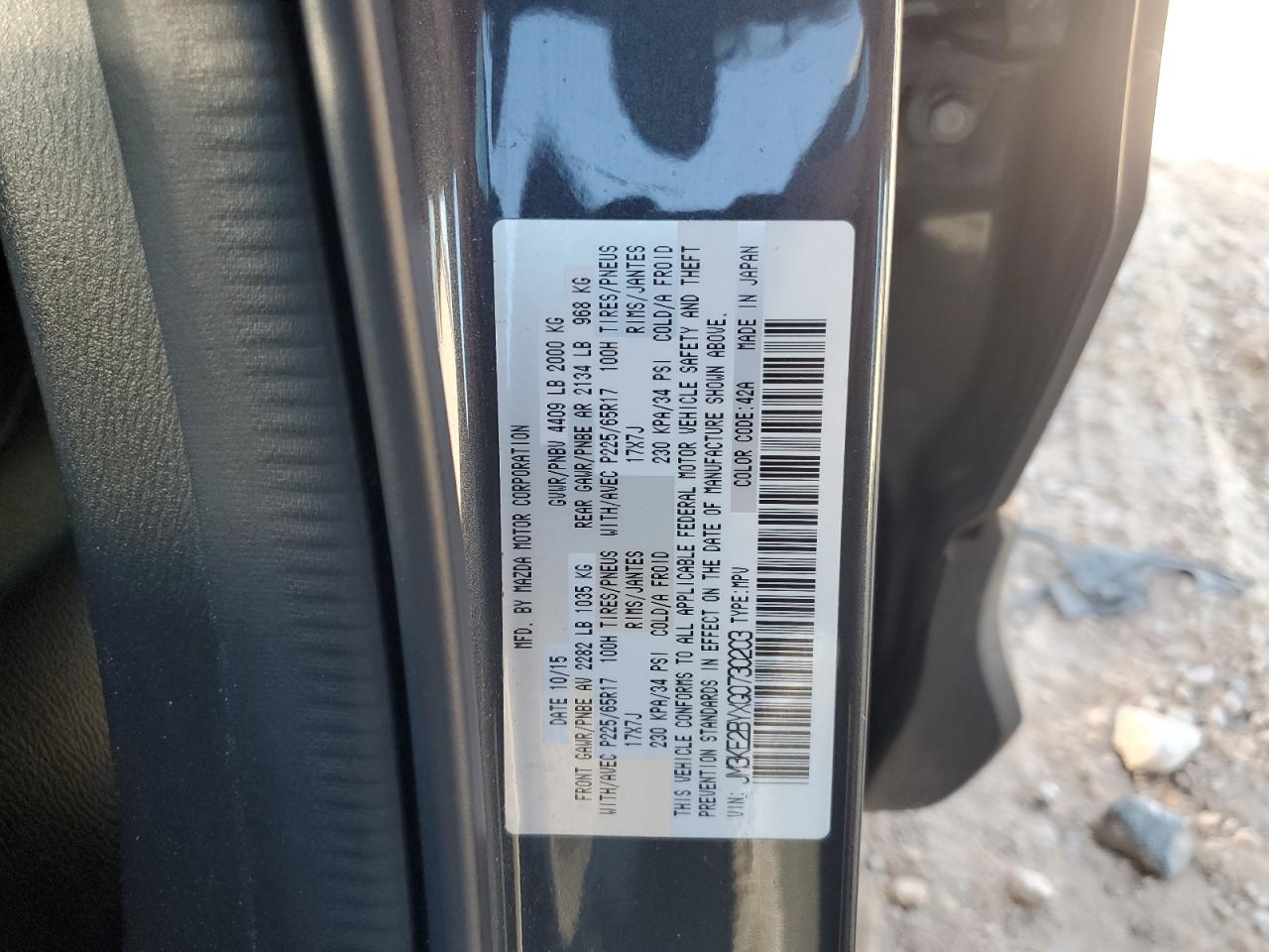 2016 Mazda Cx-5 Sport VIN: JM3KE2BYXG0730203 Lot: 82632095