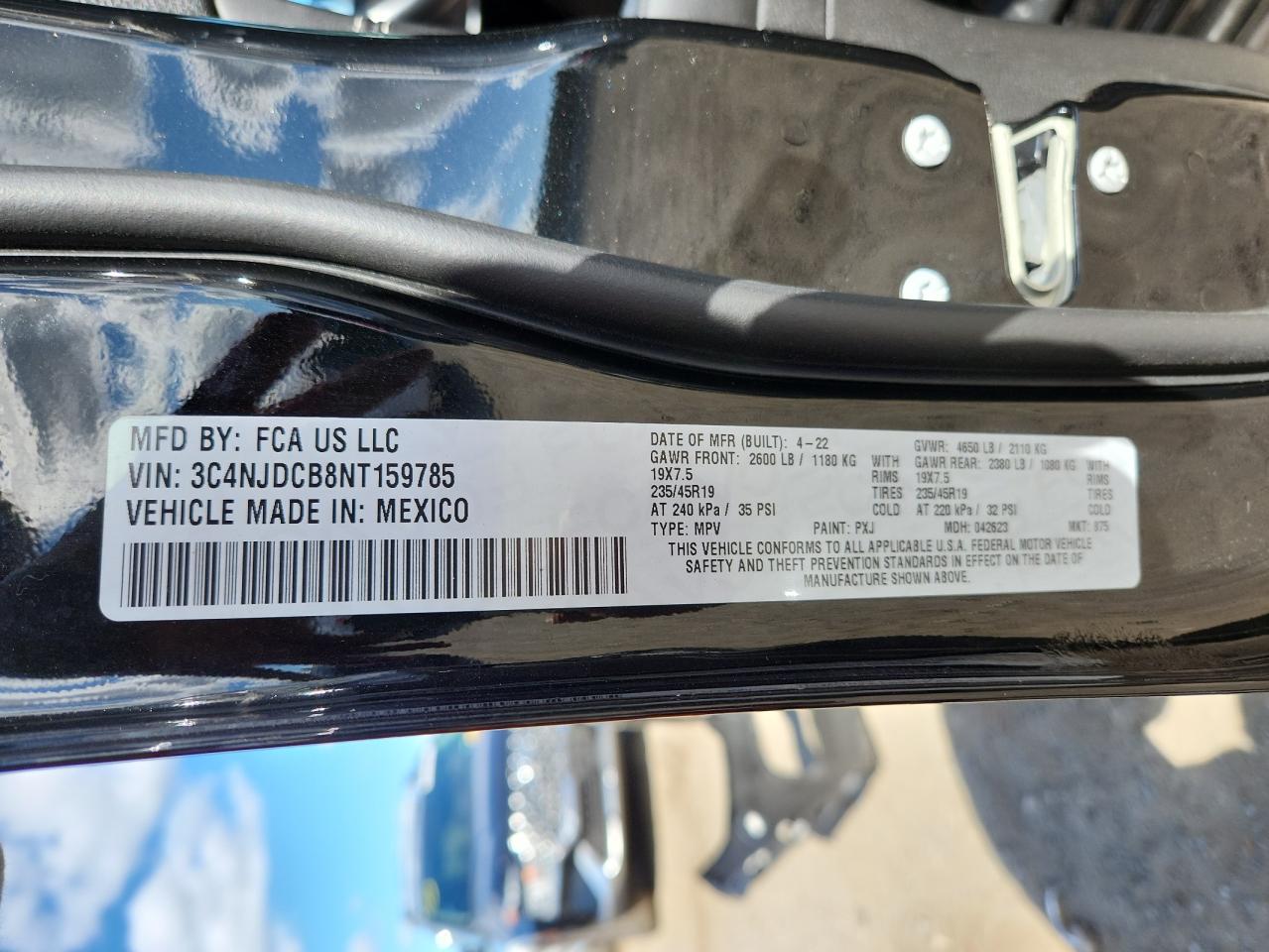 2022 Jeep Compass Limited VIN: 3C4NJDCB8NT159785 Lot: 84584005