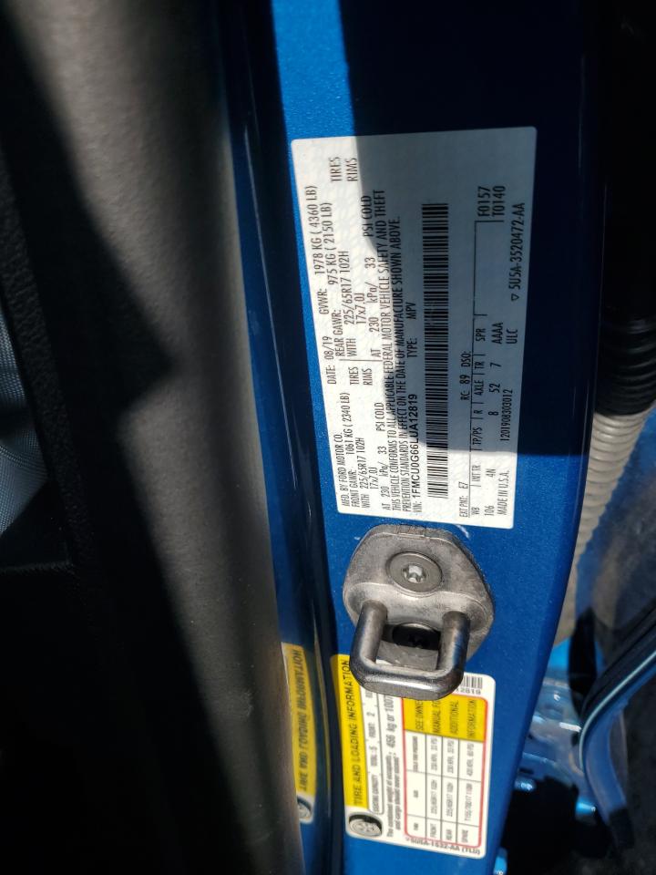 2020 Ford Escape Se VIN: 1FMCU0G66LUA12819 Lot: 85942145