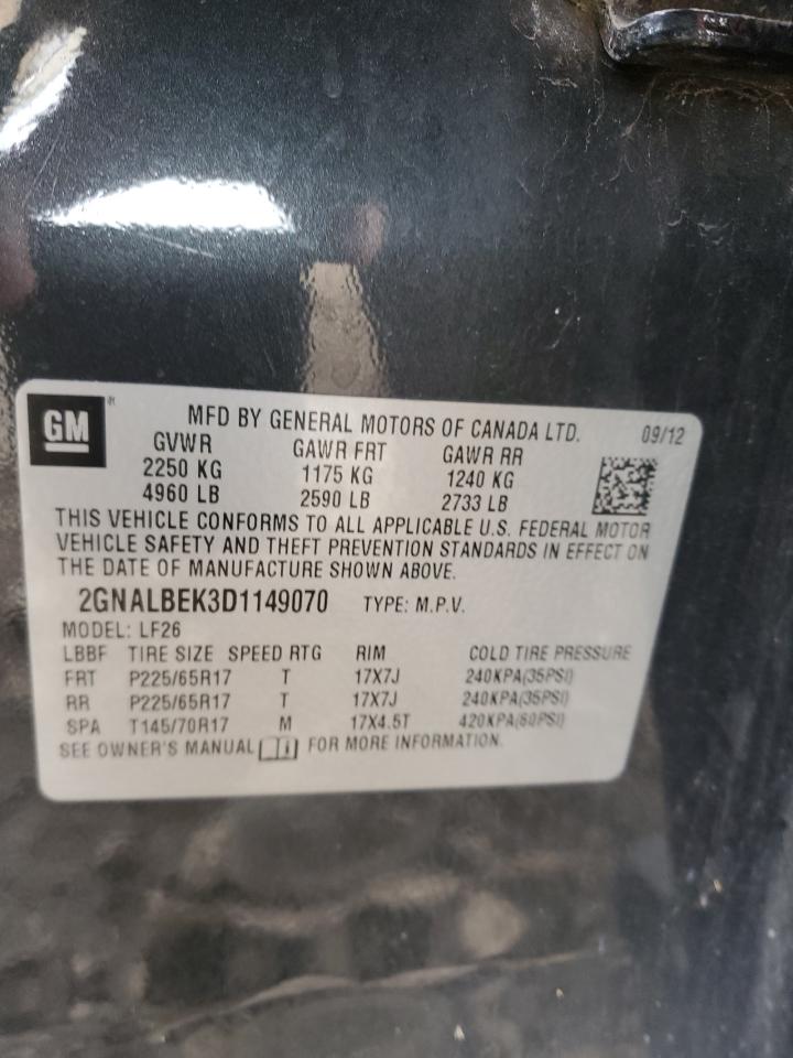 2013 Chevrolet Equinox Ls VIN: 2GNALBEK3D1149070 Lot: 81972665