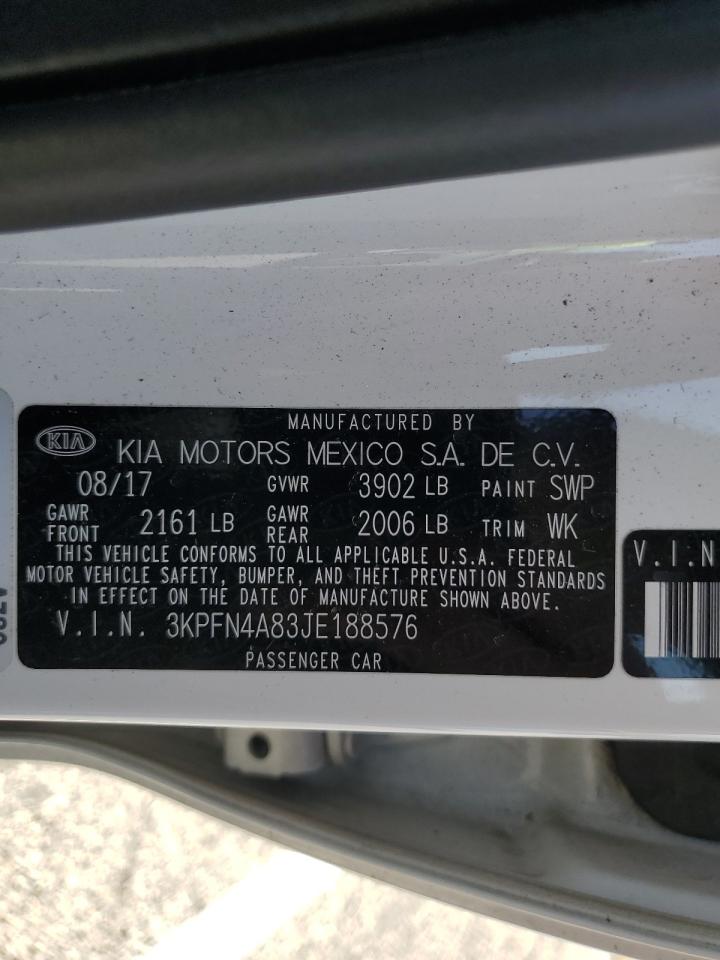 2018 Kia Forte Ex VIN: 3KPFN4A83JE188576 Lot: 84972375