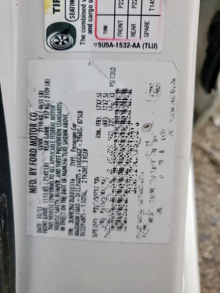 2012 Lincoln Mkz VIN: 3LNHL2GC2CR810316 Lot: 90339335