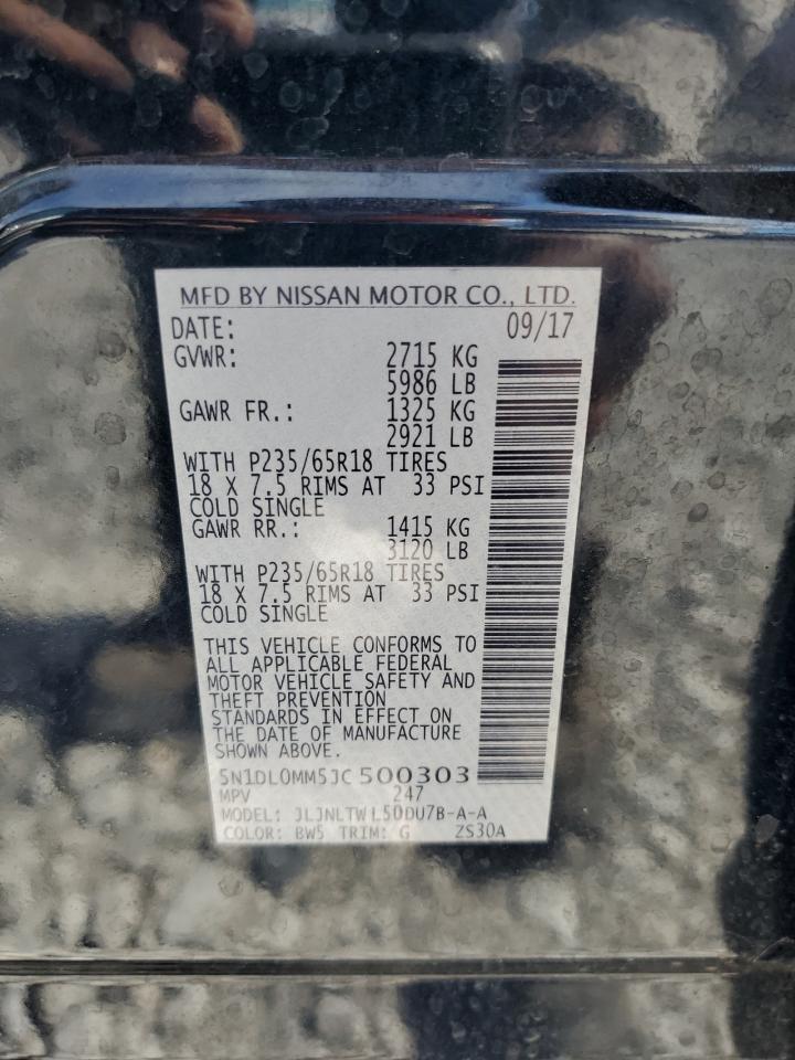 2018 Infiniti Qx60 VIN: 5N1DL0MM5JC500303 Lot: 87409895