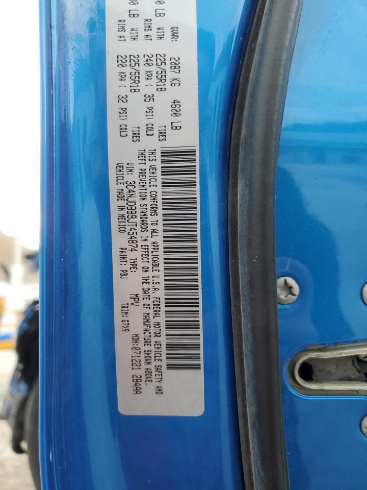 2018 Jeep Compass Latitude VIN: 3C4NJDBB9JT454874 Lot: 87482185