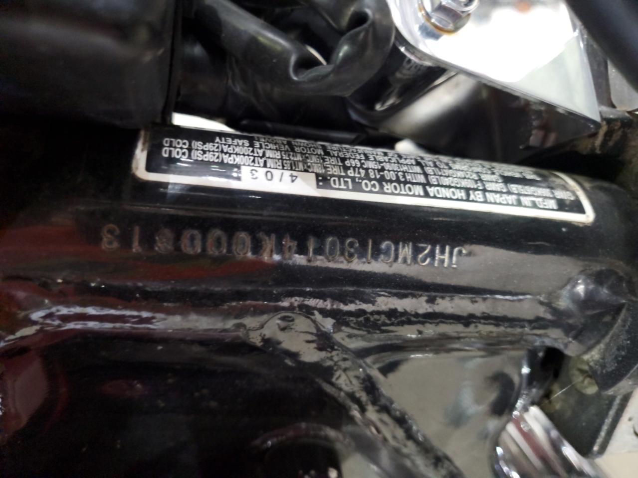 2004 Honda Cmx250 C VIN: JH2MC13014K000813 Lot: 84381855
