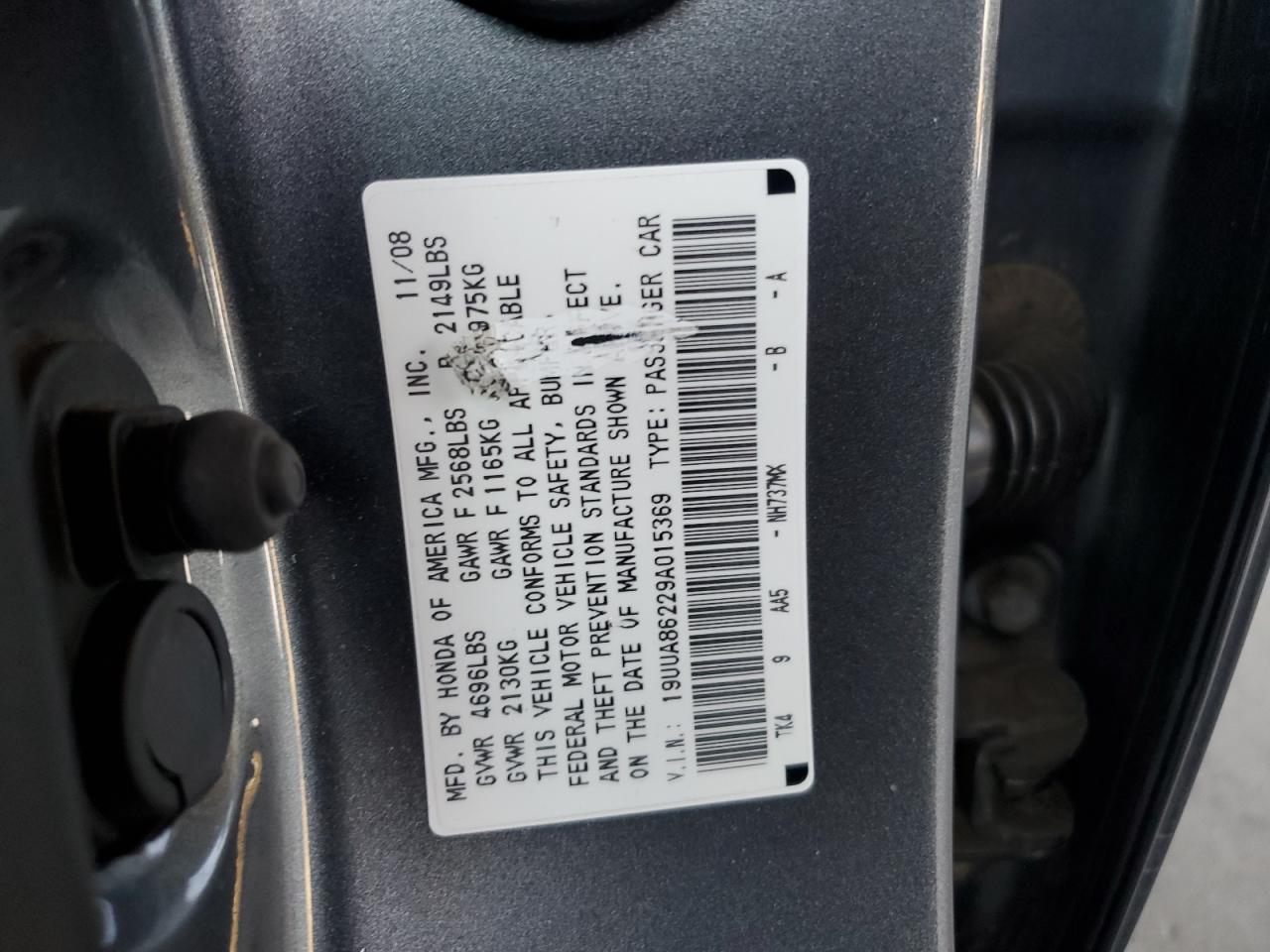 2009 Acura Tl VIN: 19UUA86229A015369 Lot: 87202865