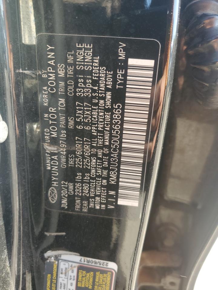 2013 Hyundai Tucson Gls VIN: KM8JU3AC5DU563865 Lot: 84649885