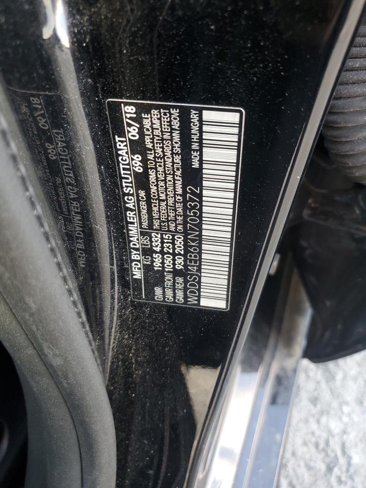 2019 Mercedes-Benz Cla 250 VIN: WDDSJ4EB6KN705372 Lot: 82204315