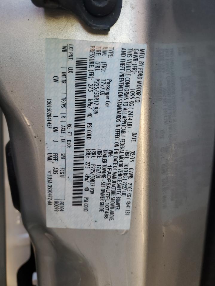 2015 Ford C-Max Se VIN: 1FADP5AU7FL107488 Lot: 86838675