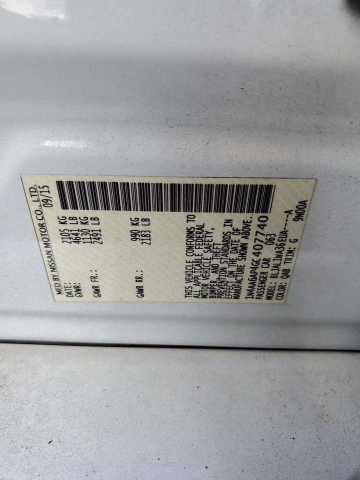 2016 Nissan Maxima 3.5S VIN: 1N4AA6AP4GC407740 Lot: 89732755