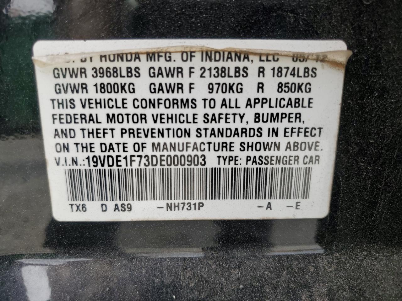 2013 Acura Ilx 20 Tech VIN: 19VDE1F73DE000903 Lot: 82367315